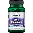 Swanson Zinc Picolinate - Mineral Supplement Promoting Prostate Health, Vision Health, & Immune Support - Body Preferred Form of Chelated Zinc - (60 Capsules, 22mg Each)