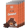 ChocZero Caramel Filled Milk Chocolate Squares, No Sugar Added, Low Carb, Keto Friendly, Healthy Candy Snack, All Natural, 3.2 Ounce (Pack of 4)