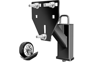 toolhoper Stake Pocket Spare Tire Mount, Trailer Spare Tire Mount Fit 4 5 6 8 Lugs Trailer Wheels On 4", 4.5", 4.75", 5", 5.5", 6", 6.5" Bolt Patterns，Capacity 150 Lbs, Fits 2x4 Stake Pocket