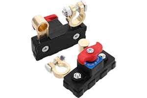 jojofuny Battery Isolator Switch 2Pcs Alloy Plastic Construction for Truck Marine and Recreational Vehicles