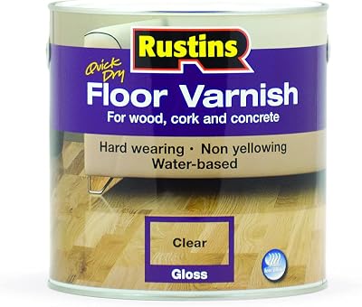 Rustins Floor Varnish Clear 2.5L Gloss Fast Dry Interior Wood Protection