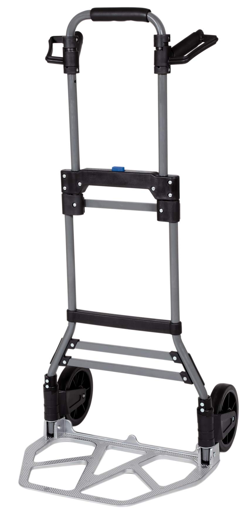 Einhell Hand Truck BT-HT 100/1 (Maximum Load Capacity of 100 kg, Swing-Out Handles, Folding Handles, Wheels and Base Plate, Light Yet Sturdy Design), Grey, Black