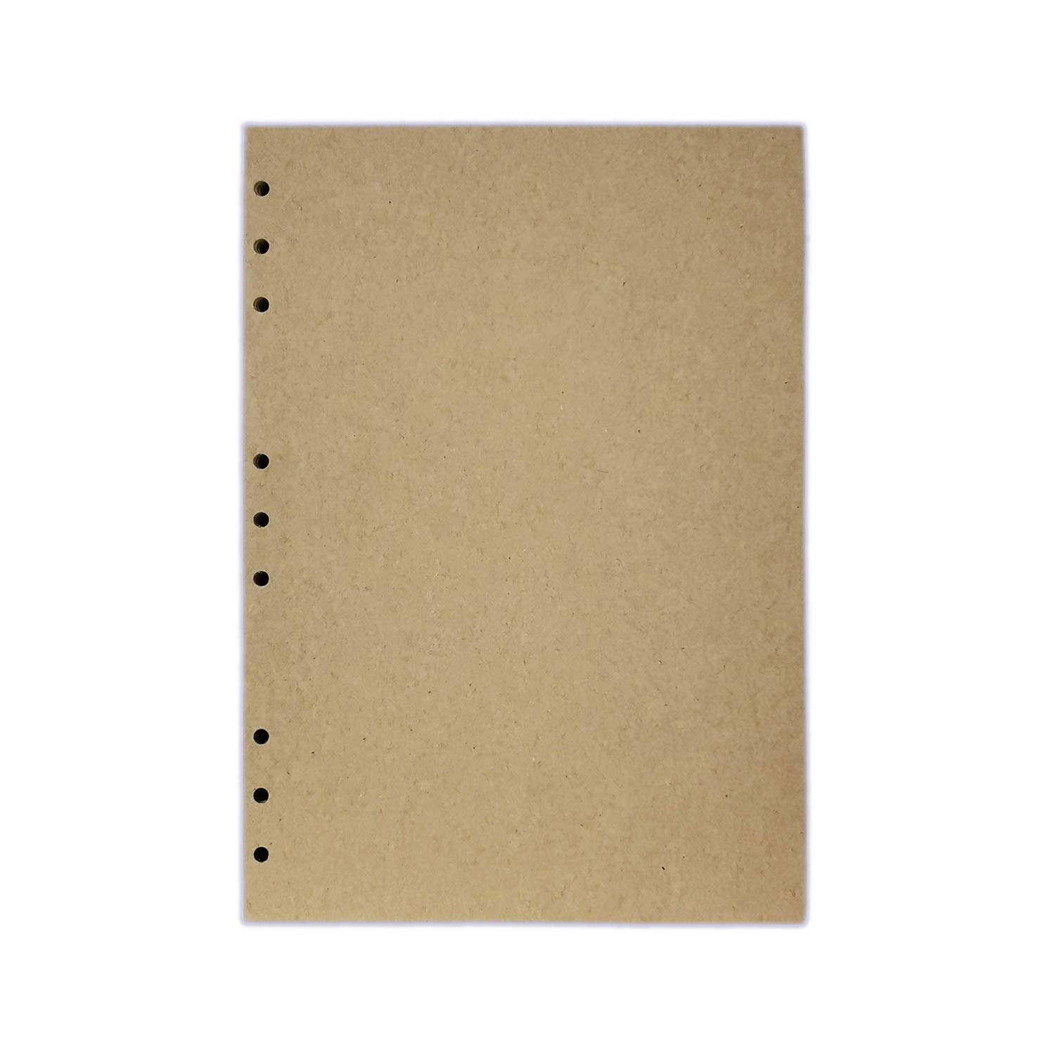 Zelten Refills/Loose Leaves for B5 Cover Ring Binder/Personal Organiser/Planner(B5 9 Holes, Brown Refill)