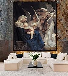 Spring Warner Wall Hanging Tapestry,Angels Play The