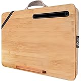 Oversized Lap Desk,wishacc Portable Bamboo Lap Desk Tray for Home Office (Fits up to 17.3” Laptop)