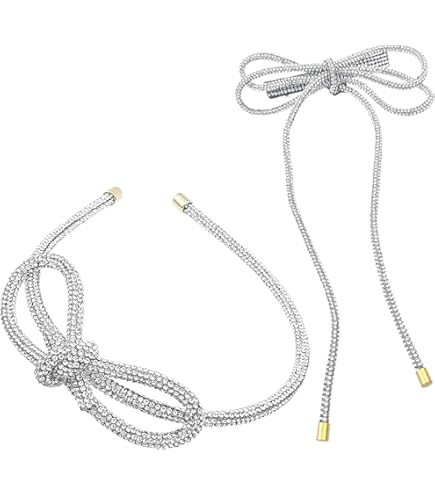 Amazon.com : Fdesigner Crystal Bow Headbands Rhinestones  display picture 3