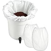 Cold Brew Coffee Filter Bags for Toddy 5 Gallon Commercial Cold Brew System | 2 Pack Reusable Nylon Strainer Bags for Use with Toddy Paper Filters - Prevents Tearing, Washable, Coffee Machine Accessories