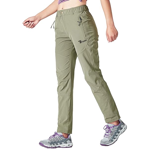 Pantalon Randonnée Femme Libin été - Léger, Respirant, Séchage Rapide, UPF 50+ - Cargo Avec Poches Zippées