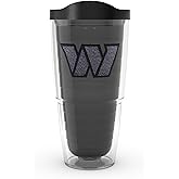 Tervis NFL Washington Commanders - Monochrome Made in USA Double Walled Insulated Tumbler Travel Cup Keeps Drinks Cold & Hot, 24oz, Classic