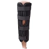 3-Panel Knee Immobilizer Full Leg Support Brace 21" Length Aluminum alloy Straight Knee Splint - for Knee Pre-and Postoperative &amp; Injury or Surgery Recovery Applicable height 5&lsquo;3&rdquo;--6&rsquo;8&ldquo;(Update Size M )