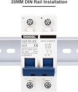 DIHOOL DZ47B-63 2P 50A DC Circuit Breaker 12-240V Arc Extinguishing DIN Rail view 7