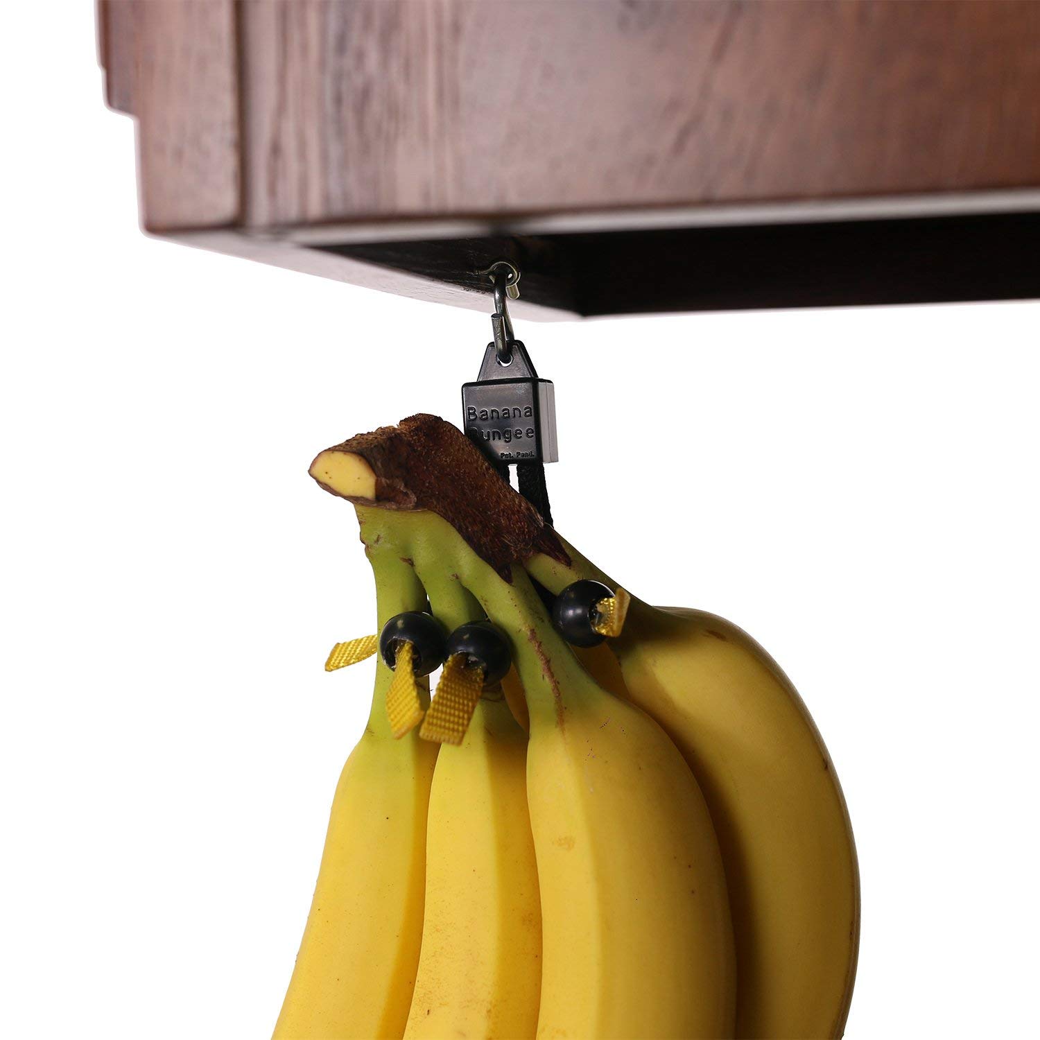 Banana Bungee Original Hanger-Under Cabinet Banana Hook & Holder-Made in USA-Black-Screw Anchor