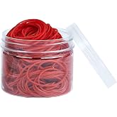 AMUU Rubber Bands Size16 300pcs Red Small Rubber Bands for Office Supplies | Size16 Elastic Band for School Home Strong Rubber Band Loop