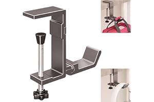 Headphone Headset Headphones Stand Holder Hanger Hook Office Gaming Under Desk Accessories Organizers Adjustable, Grey