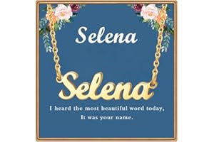 Ldurian Custom Name Necklace Personalized Mother's Day Gift | Name Pendant Necklace Christmas Gifts | 14K Gold Dainty Name Plate Charm Necklaces Birthday Girl Jewelry Gift for Teen Girls