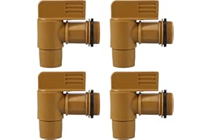 4Pcs Drum Tap Polyethylene Drum Faucet Plastic Spigot 2" Barrel Faucet Replacement Tap for 30 & 55 Gallon Drum by MUGLIO