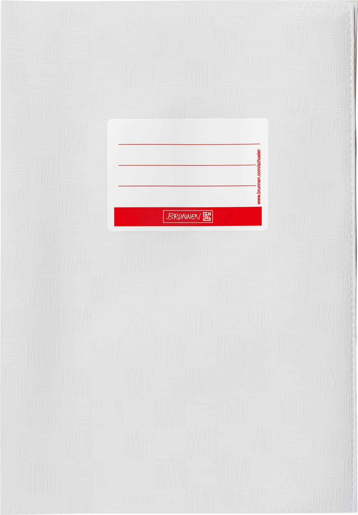 Brunnen Booklet Cover for A4 with Name tag and Structure Embossing/Bast Structure, 1 Envelope a4 White
