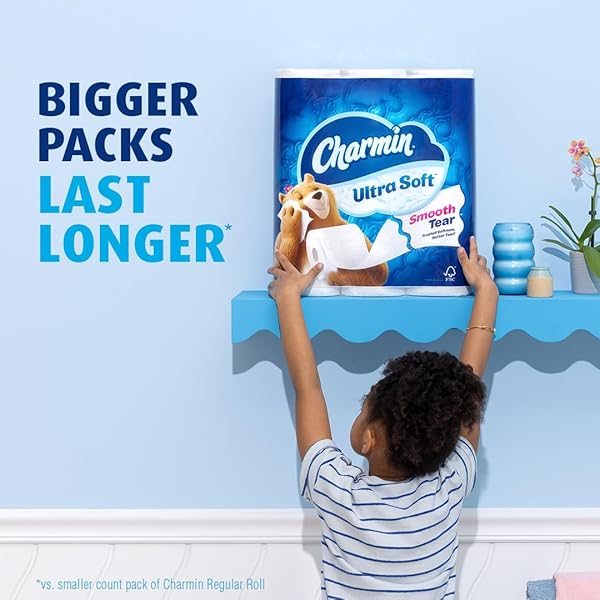 CHARMIN ULTRA SOFT TOILET PAPER 6 MEGA ROLLS, 224 SHEETS PER ROLL, 1.5 POUNDS
