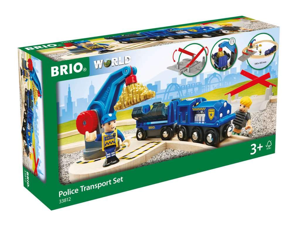 BRIO Ravensburger 33812 World - Police Transport Train Set