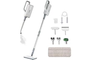 SEYOLA Steam Mop for Floor Cleaning with Detachable Handheld Steamer, Steam Cleaner with 6-in-1 Multi-function Attachments for Hardwood Floors, Clothes,Windows,Tiles Grout,Furniture,Carpet Cleaning