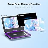 ieGeek 12.5" Portable DVD Player with 10.5" Swivel Screen Purple view 5