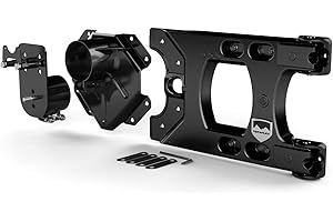 TeraFlex 4838150 JK/JKU Alpha Hinged Carrier & Alpha HD Adjustable Spare Tire Mounting Kit-Complete , black