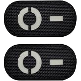 AliPlus 2PCS Blood Type O- NEG Patches Luminous Morale Patch Hook and Loop | Luminous Glow in The Dark,Tactical Morale Patch,Versatile Attachment,Emergency Medical Identification,2*1in Black White