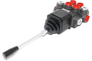 SUMMIT HYDRAULICS Hydraulic Joystick Directional Control Monoblock Valve for Tractor Loader, 2 Spool, 11 GPM, SAE Ports