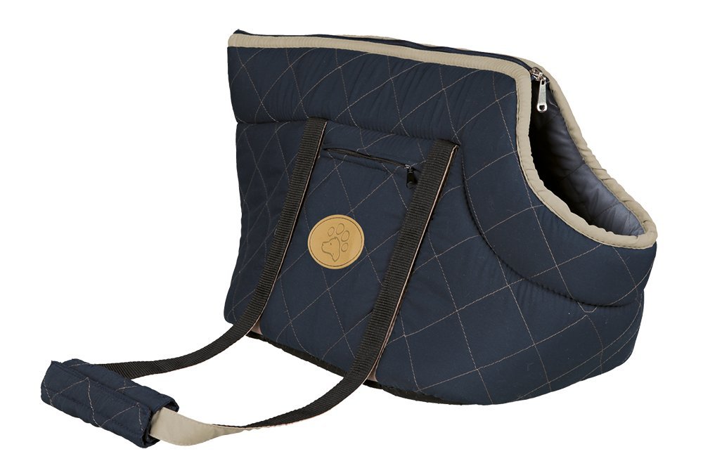 Viktoria Dog Bag. Dark blue/ light blue. 26 × 29 × 50 cm