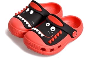 JACKSHIBO Toddler Little Kids Clogs Boys Girls Dinosaur Water Pool Beach Garden Sandals