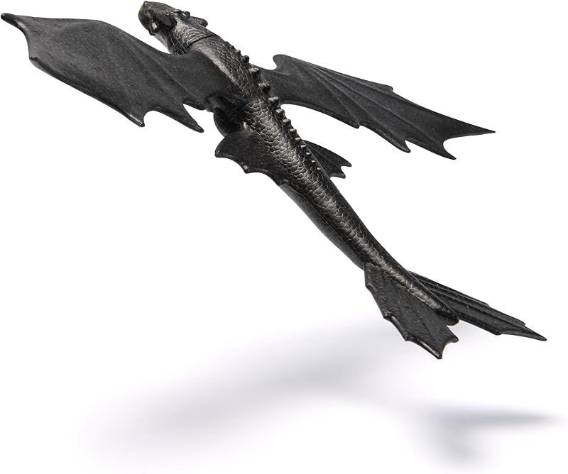 - Figurine Volante Krokmou 38 Cm - Figurine Articulée Krokmou Qui Vole Quand On La Lance - Cadeau Enfant - Jouet Enfant 4 Ans Et + Inspiré Du Film How To Train Your Dragon