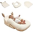 Eofnengsohio Nursing Pillow, Breastfeeding Pillows, Infant Feeding Support Pillow Multi-Functional & Portable Support Cushion for Travel (Pearl White, One Size)