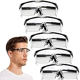 Safety Glasses, 5PCS Adjustable Wide-Vision Protective Glasses, Lightweight Fog-Proof Safety Goggles