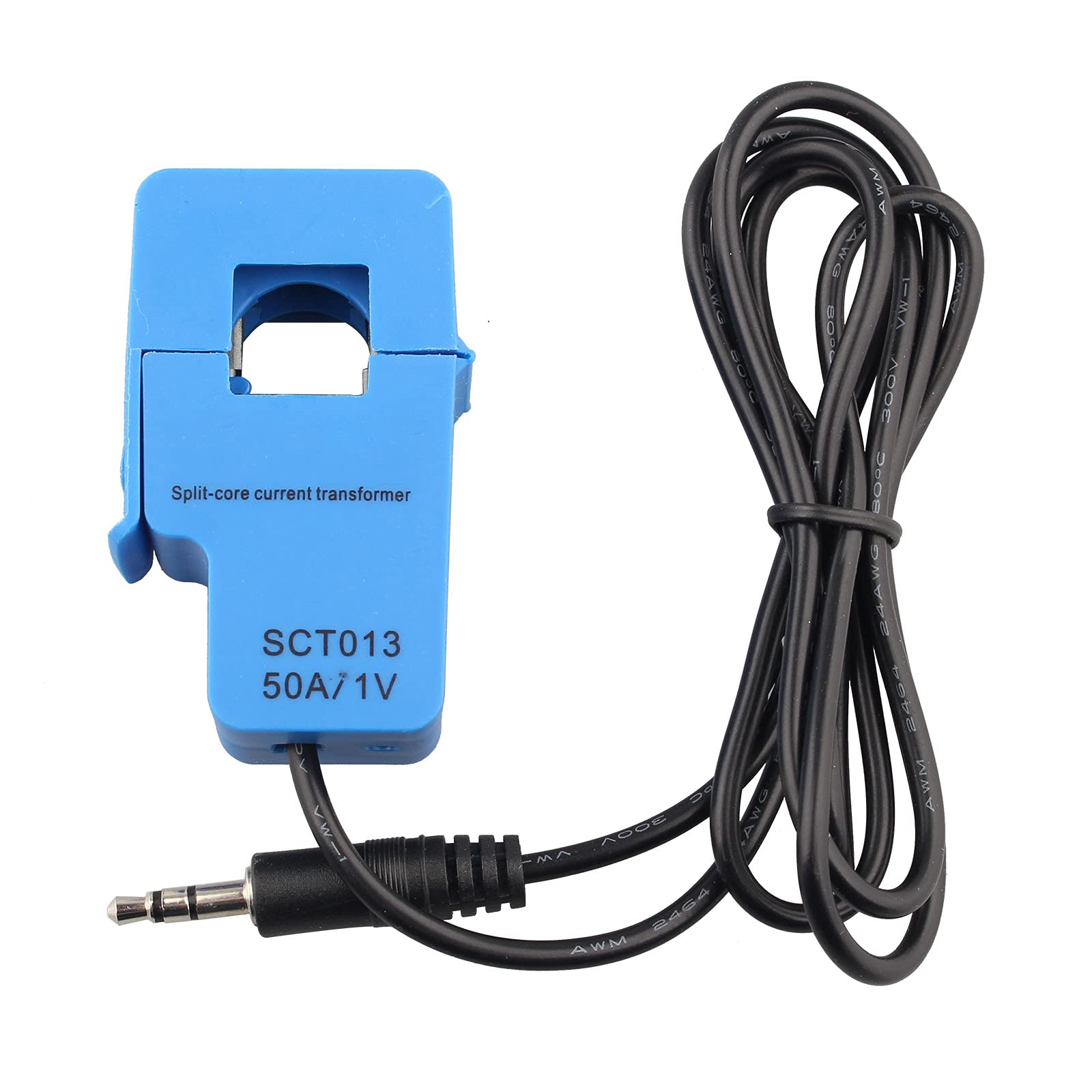 HALJIA SCT-013-000 Non-Invasive AC Current Sensor Split Core Transformer 50A 1V for Arduino Project, SCT013-000 Non-invasive Split Core Current Transformer Sensor (50A 1V)