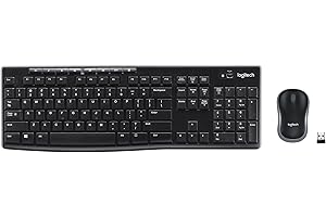 Logitech MK270 Wireless Keyboard and Mouse Combo for Windows, 2.4 GHz Wireless, Compact Mouse, 8 Multimedia and Shortcut Keys