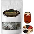 Ginseng And Wolfberry Tea,Ginseng Nine Treasure Tea,Red Date Wolfberry Mulberry Tea Organic Kidney Cleanse Chinese Herbal Red Ginseng Tea For Men Women (1Bag)