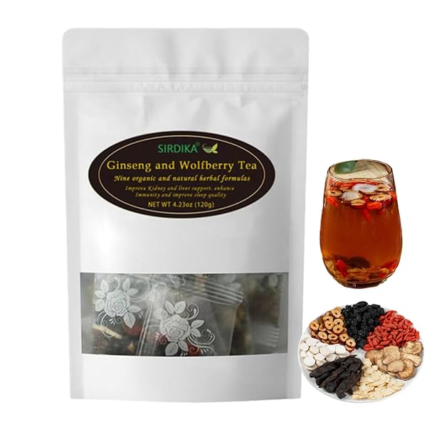 QIUUMEY GINSENG AND WOLFBERRY TEA, ORGANIC KIDNEY CLEANSE...