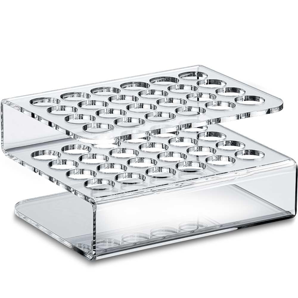 Tuuters 24-Hole Test Tube Holder Acrylic Transparent Diameter 16.5 mm