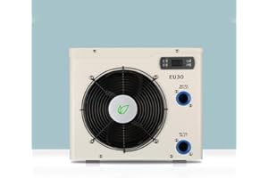 ECOPOOLTECH Swimming Pool Heat Pumps, Max 11568BTU Up to 2000 gallons Above Ground Pool Heaters, Fits 5/6/9ft Spa Pools Heat Pump Pool Heater,110V~120V/60Hz