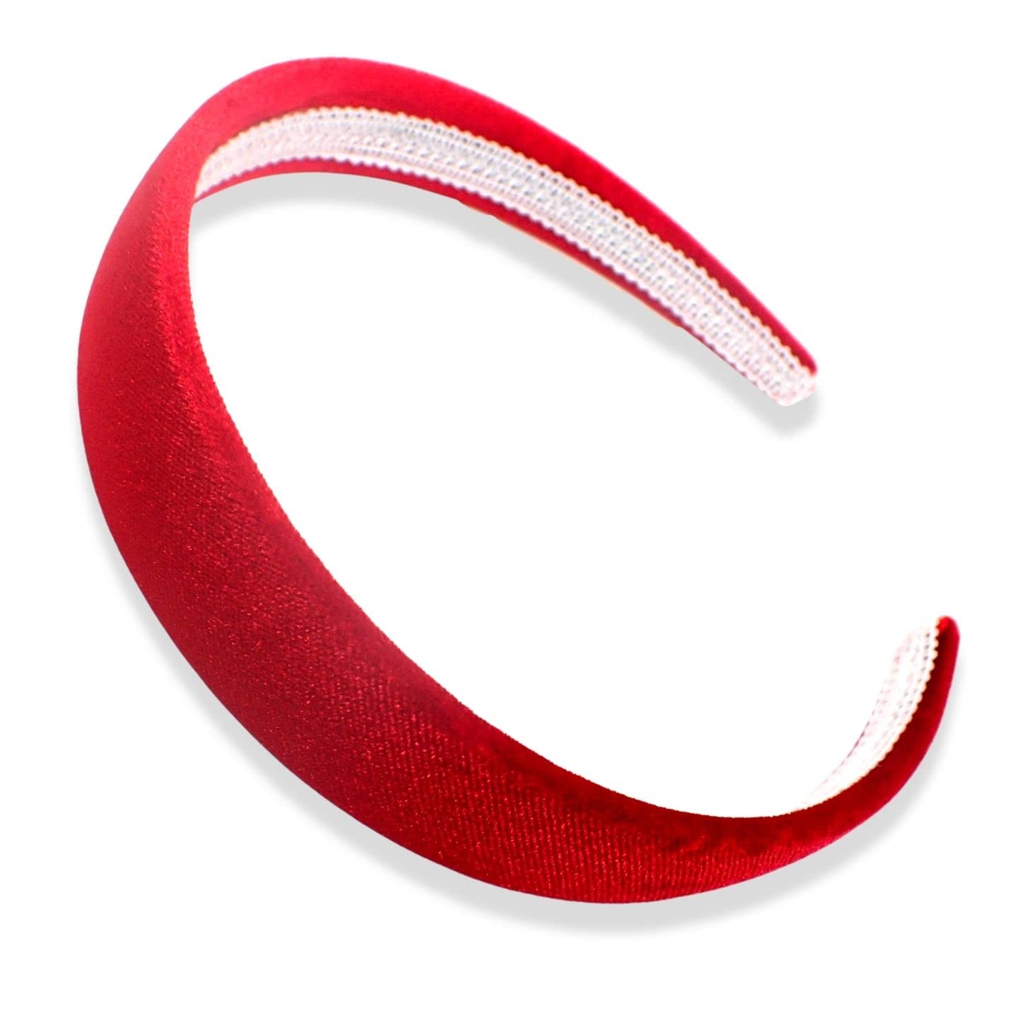 Topkids Accessories Velvet Alice Bands Luxury Headband Head Band Hairband Hair Band Adult Women Ladies Girls Kids Wedding Bride Fashion Aliceband Wonderland 2.5cm 1" Thick Wide (Red)