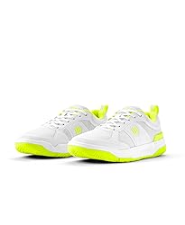 WILSON Women's Sneaker, White/Safety Yellow, 6