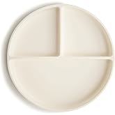 mushie Silicone Suction Plate | BPA-Free Non-Slip Design (Ivory)