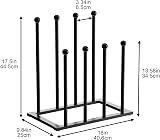 pickpiff Free Standing Shoe Rack 4 Pairs Boots Black Metal Storage view 5