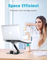 Babacom Laptop Stand Ergonomic Foldable Height Adjustable Ventilated Aluminium view 7