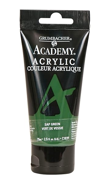 GRUMBACHER ACADEMY ACRYLIC PAINT SIZE: 254 OZ, SAP GREEN (C187P)