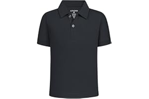 2T to Youth Boys' Performance Polo Kids Collared Golf Shirt School Uniform UPF 50+ Dry-Fit
