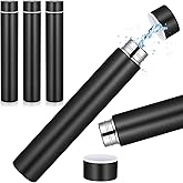 Dandat 3 Pieces Slim Insulated Water Bottle Skinny Water Bottles for Backpacks Small Mini Stainless Steel Tumbler Cup for Coffee Travel, Leakproof, 8 Oz, Black