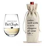 New Chapter Wine Bag Glass Set Farewell Gifts for