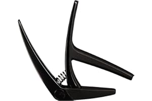 G7th Nashville Guitar Capo, Steel String Satin Black - 55mm Lightweight, Fast Action Spring Capo -Silicone Protection for Guitar Neck & Tone Clarity - Perfect for 6 String Acoustic or Electric Guitars