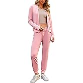 Marvmys Women's Velour Tracksuit Full Zip Up Sweatsuits Set 2 Piece Outfits Jogger Set